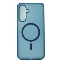 Силиконовый чехол SOFT MATT с поддержкой MagSafe для Samsung A17 dark blue