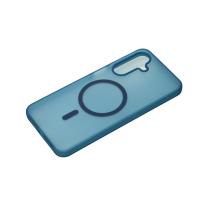 Силиконовый чехол SOFT MATT с поддержкой MagSafe для Samsung A17 dark blue