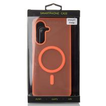 Силіконовий чохол SOFT MATT з підтримкою MagSafe для Samsung A17 orange