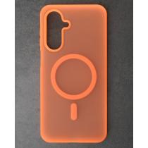 Силіконовий чохол SOFT MATT з підтримкою MagSafe для Samsung A17 orange