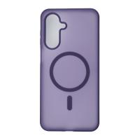 Силиконовый чехол SOFT MATT с поддержкой MagSafe для Samsung A17 dark purple