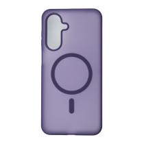 Силиконовый чехол SOFT MATT с поддержкой MagSafe для Samsung A17 dark purple