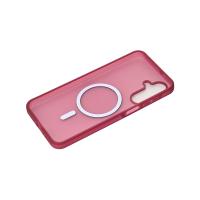 Силиконовый чехол SOFT MATT с поддержкой MagSafe для Samsung A17 cherry red