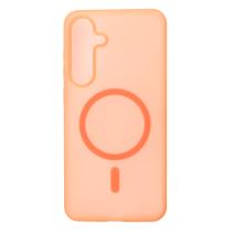 Силіконовий чохол SOFT MATT з підтримкою MagSafe для Samsung S25 FE orange