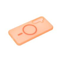 Силіконовий чохол SOFT MATT з підтримкою MagSafe для Samsung S25 FE orange
