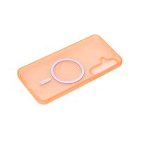 Силиконовый чехол SOFT MATT с поддержкой MagSafe для Samsung S25 FE orange