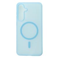 Силиконовый чехол SOFT MATT с поддержкой MagSafe для Samsung S25 FE light blue