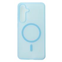 Силіконовий чохол SOFT MATT з підтримкою MagSafe для Samsung S25 FE light blue