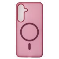 Силиконовый чехол SOFT MATT с поддержкой MagSafe для Samsung S25 FE cherry red