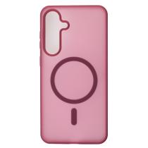 Силіконовий чохол SOFT MATT з підтримкою MagSafe для Samsung S25 FE cherry red