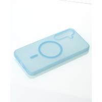 Силиконовый чехол SOFT MATT с поддержкой MagSafe для Samsung S24 Plus/S25 Plus light blue
