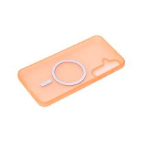 Силиконовый чехол SOFT MATT с поддержкой MagSafe для Samsung S24/S25 orange