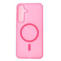 Силиконовый чехол SOFT MATT с поддержкой MagSafe для Samsung S24/S25 rose red