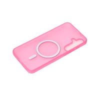 Силиконовый чехол SOFT MATT с поддержкой MagSafe для Samsung S24/S25 rose red
