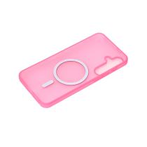 Силиконовый чехол SOFT MATT с поддержкой MagSafe для Samsung S24/S25 rose red