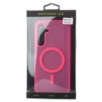 Силиконовый чехол SOFT MATT с поддержкой MagSafe для Samsung S24 Plus/S25 Plus rose red