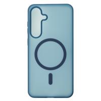 Силиконовый чехол SOFT MATT с поддержкой MagSafe для Samsung S24/S25 dark blue