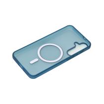 Силиконовый чехол SOFT MATT с поддержкой MagSafe для Samsung S24/S25 dark blue