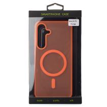 Силіконовий чохол SOFT MATT з підтримкою MagSafe для Samsung S24 Plus/S25 Plus orange