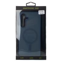 Силиконовый чехол SOFT MATT с поддержкой MagSafe для Samsung S24 Plus/S25 Plus dark blue