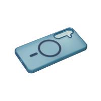 Силиконовый чехол SOFT MATT с поддержкой MagSafe для Samsung S24 Plus/S25 Plus dark blue