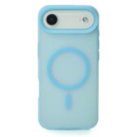 Силиконовый чехол SOFT MATT с поддержкой MagSafe для iPhone 17 AIR light blue