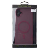 Силиконовый чехол SOFT MATT с поддержкой MagSafe для Samsung A07 cherry red