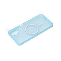 Силиконовый чехол SOFT MATT с поддержкой MagSafe для Samsung A07 light blue