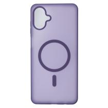 Силиконовый чехол SOFT MATT с поддержкой MagSafe для Samsung A07 dark purple