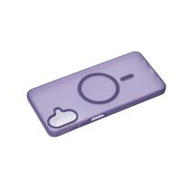 Силиконовый чехол SOFT MATT с поддержкой MagSafe для Samsung A07 dark purple