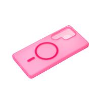 Силиконовый чехол SOFT MATT с поддержкой MagSafe для Samsung S25 Ultra rose red