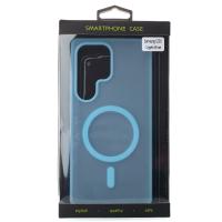 Силиконовый чехол SOFT MATT с поддержкой MagSafe для Samsung S25 Ultra light blue