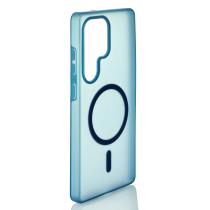 Силіконовий чохол SOFT MATT з підтримкою MagSafe для Samsung S25 Ultra dark blue