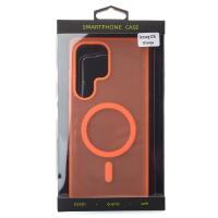 Силиконовый чехол SOFT MATT с поддержкой MagSafe для Samsung S25 Ultra orange