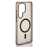 Силиконовый чехол SOFT MATT с поддержкой MagSafe для Samsung S24 Ultra black