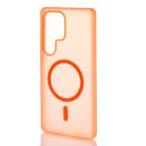 Силиконовый чехол SOFT MATT с поддержкой MagSafe для Samsung S24 Ultra orange
