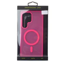 Силиконовый чехол SOFT MATT с поддержкой MagSafe для Samsung S24 Ultra rose red