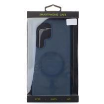 Силіконовий чохол SOFT MATT з підтримкою MagSafe для Samsung S24 Ultra dark blue