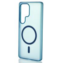 Силіконовий чохол SOFT MATT з підтримкою MagSafe для Samsung S24 Ultra dark blue