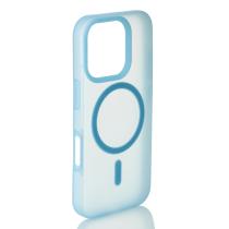 Силіконовий чохол SOFT MATTE з підтримкою MagSafe для iPhone 16 Pro light blue