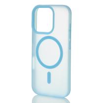 Силіконовий чохол SOFT MATTE з підтримкою MagSafe для iPhone 16 Pro light blue