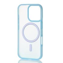 Силіконовий чохол SOFT MATTE з підтримкою MagSafe для iPhone 16 Pro light blue