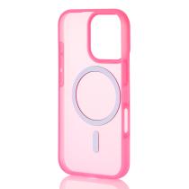 Силиконовый чехол SOFT MATT с поддержкой MagSafe для iPhone 16 Pro rose red