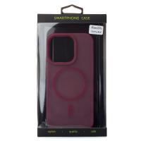 Силиконовый чехол SOFT MATT с поддержкой MagSafe для iPhone 16 Pro cherry red