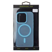 Силіконовий чохол SOFT MATT з підтримкою MagSafe для iPhone 16 Pro Max light blue