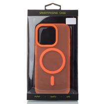 Силиконовый чехол SOFT MATTE с поддержкой MagSafe для iPhone 16 Pro Max orange