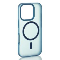 Силиконовый чехол SOFT MATT с поддержкой MagSafe для iPhone 16 Pro Max dark blue