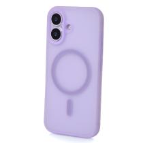 Силиконовый чехол SOFT MATTE с поддержкой MagSafe для iPhone 17 pale purple