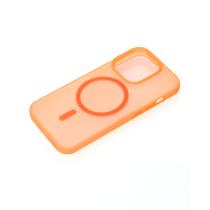 Силиконовый чехол SOFT MATT с поддержкой MagSafe для iPhone 14 Plus/15 Plus orange