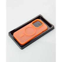 Силиконовый чехол SOFT MATT с поддержкой MagSafe для iPhone 14 Plus/15 Plus orange
